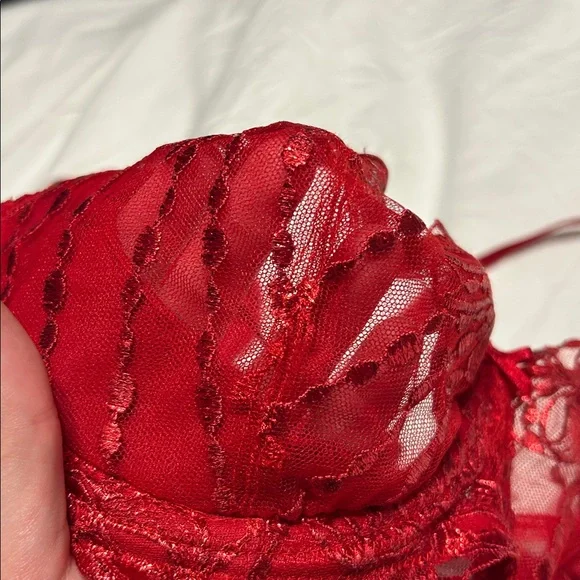 Victoria’s Secret Wicked Unlined Bow Embroidery Balconette Bra and Panty Set 36C - Picture 15 of 16